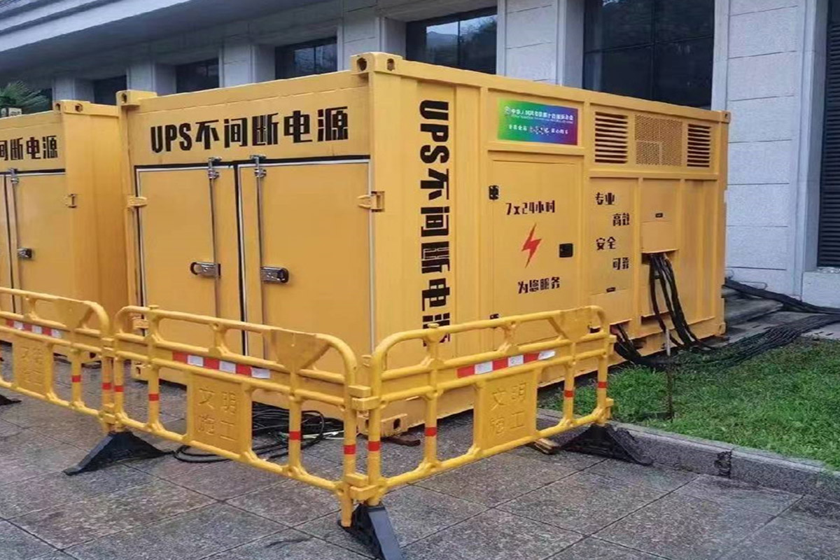 文教镇发电机租赁施工现场