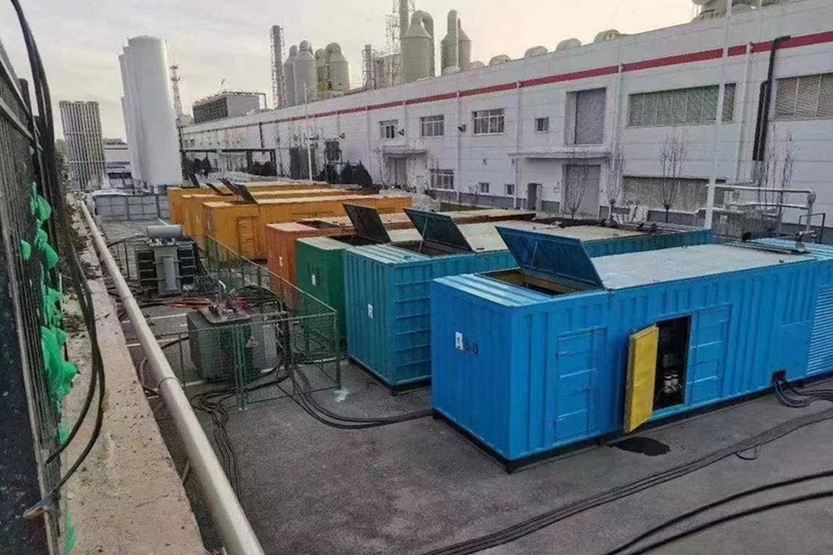 文教镇发电机租赁施工现场